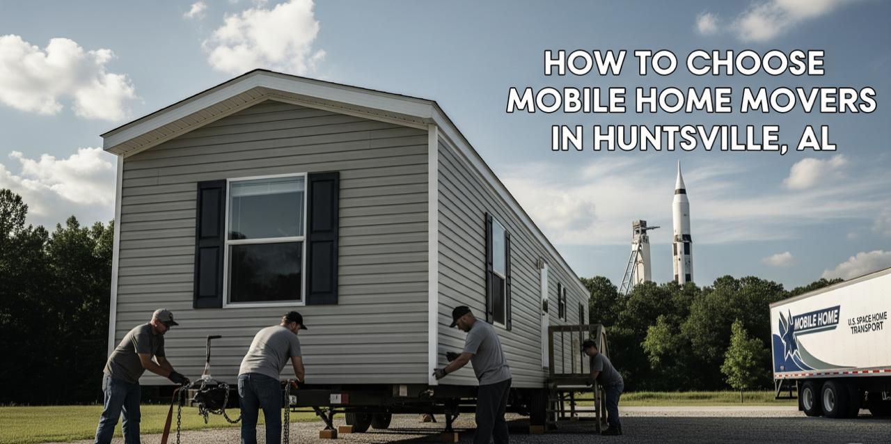 a group of men building a mobile home
