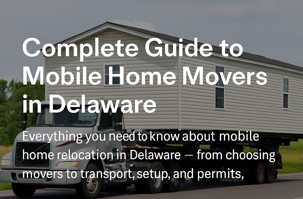 Complete Guide to Mobile Home Movers in Delaware: What You Need to Know Before Hiring