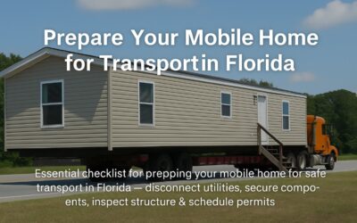 How to Prepare Your Mobile Home for Transport in Florida