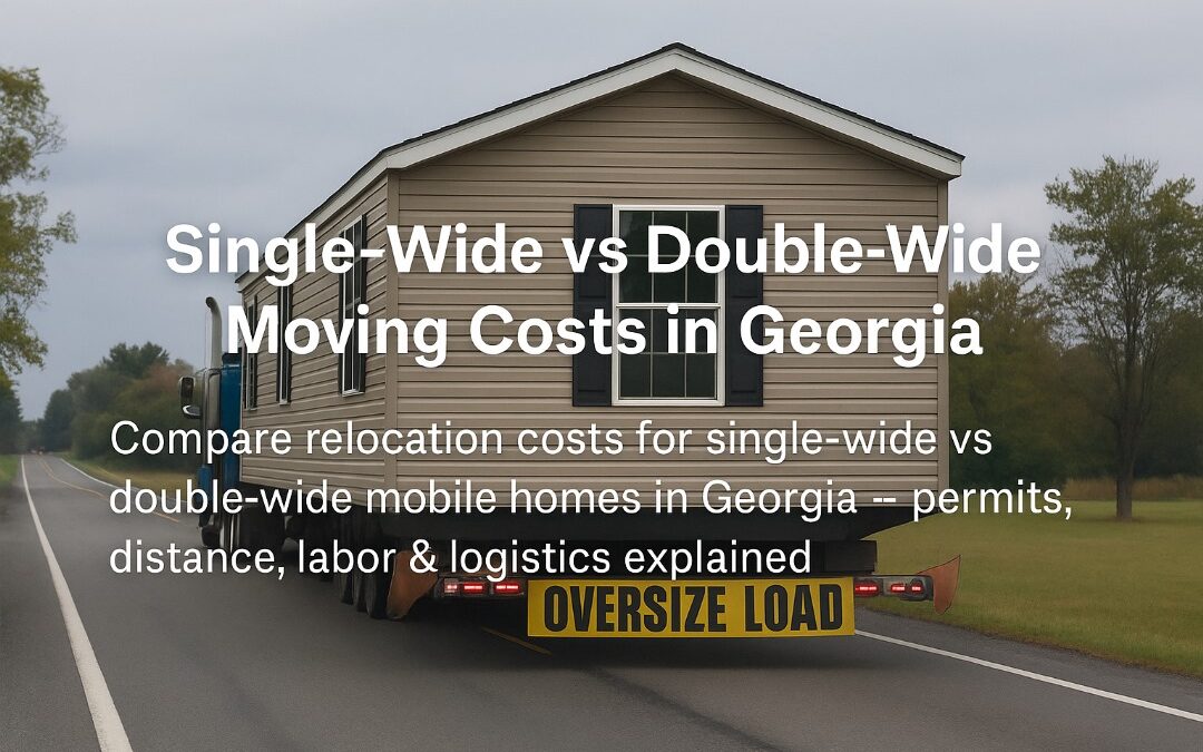 Single Wide vs. Double Wide Mobile Home Moving Costs in Georgia